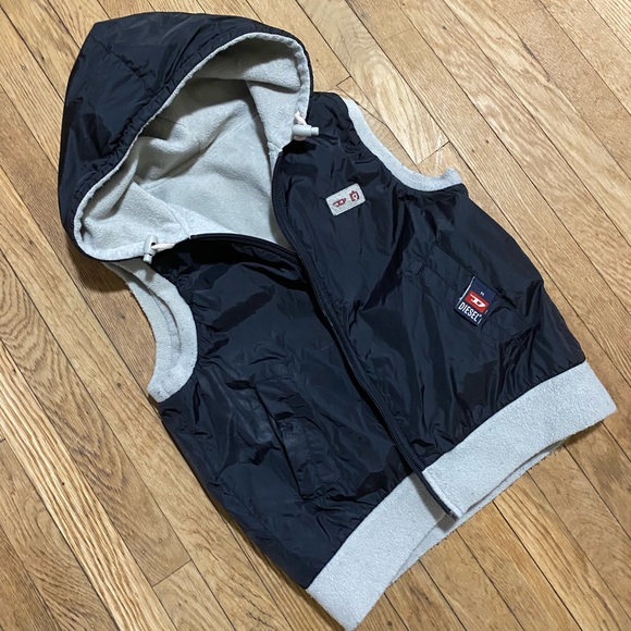 Diesel Jackets & Blazers - Y2K Diesel Black Puffy Vest Size Medium